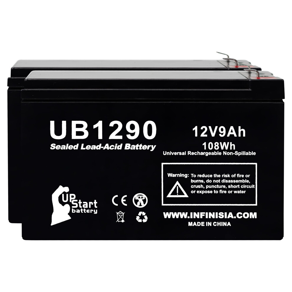 2Pack 12V 9Ah Ups Replacement Battery For Apc Backups Es 550 Be550g Rbc Sealed Lead Acid 9771547251897