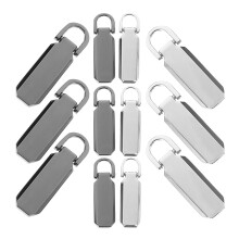 Zipper Pull Replacement Kit No.3 Black Molded Tabs with Detachable Sliders for Bags and Luggage