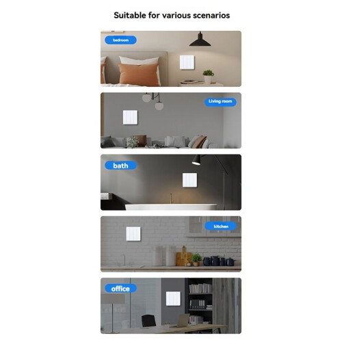 Tuya ZigBee 4-Gang   Single Zero Fire Universal 86 Type Wireless  Work with Alexa  Home B 1
