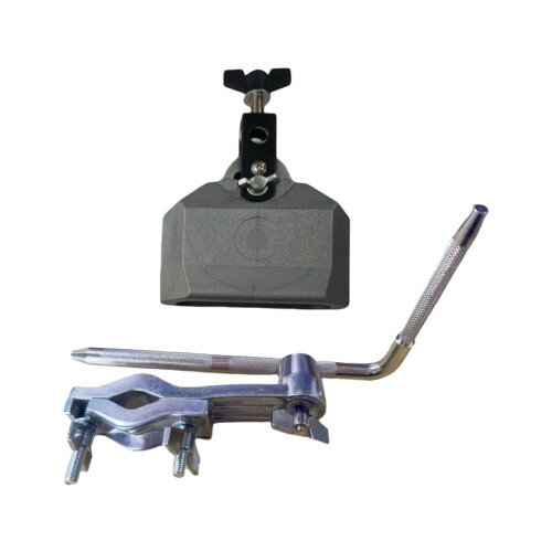 Drum Rack Mount Clamp Cowbell Extension Adjustable Stable-Gray