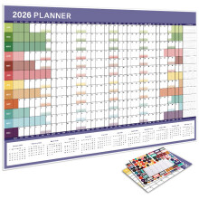 Calendrier mural 2026 parfait pour-Affiche bleue tibétaine
