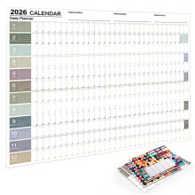 2026 Full Year Large Desk Calendar Includes-Morandi Color No. 9