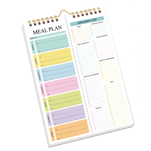 Vertical Meal Planning Pad Notebook Meal Planner With-No. 6