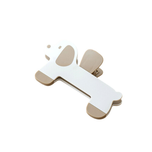 Multifunctional Dog Shape Book Clip Plastic Construction-Khaki