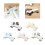Portable Puppy Shape Book Stand Plastic Texture Secures-Khaki 3