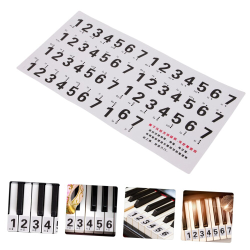 Piano Keyboard Stickers for Beginners with Removable Key Note Labels for Fast Note Recognition 2