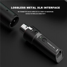 Wireless XLR Transmitter and Receiver Set, Rechargeable Audio Signal Adapter for Mixers, Mics, Electric Guitars