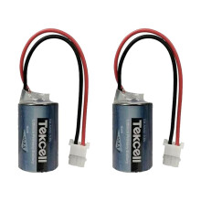 2PCS PLC Backup Battery 3.6V 1/2AA Lithium 1200mAh NonRechargeable for Memory Retention