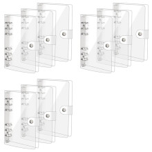 9-Pack A6 Genomskinlig Mjuk PVC 6-Ringspärmskydd Klar Pärm Notebook-Omslag A6-Pärm för Påfyllningsbar Anteckningsbok
