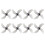 16 Peças D51 2020 Hélice de 4 Lâminas 2x2x4 2 Polegadas 1,5 mm Hélice de PC para RC FPV Racing Freestyle OddityRC Tinywhoop Drone D 2