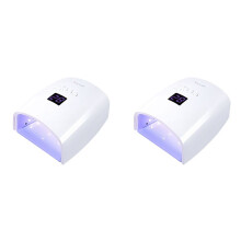 2X Uppladdningsbar UV LED Nagellampa 66W Lampa för Manikyr med LCD-Skärm 4 Timerinställningar Nail Art Manicure Tools EU PLUG,A