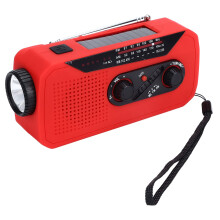 Solar Radio for Camping, 2000mAh Battery, USB Cable Included, Hand Crank Emergency Radio With LED Light