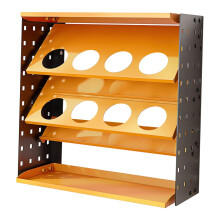 Spray Can Holder Wall Mounted TwoTier Carbon Steel Storage Rack for Garage and Workshop