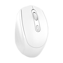 Oplaadbare Bluetooth-muis 2.4G+ Bluetooth computermuis draadloze muis - wit