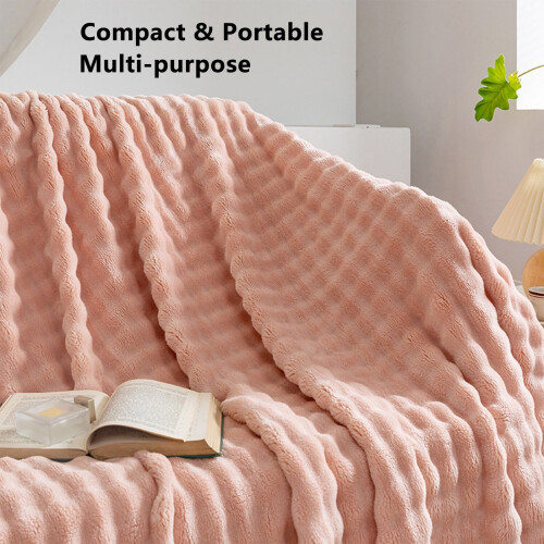 Throw Blanket Soft Thick Facecloth 70x100cm Pink 2