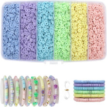 Clay Beads Bracelet Making Kit for Beginners – 5000 Pcs Polymer Clay Beads & Charms, DIY Jewelry Craft Kit, Birthday Gift for Kids 6-13