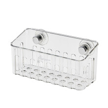 Kitchen Suction Cup Sink Built-In Rack Transparent Silver, Rack,