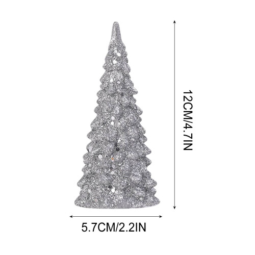 Christmas Tree Decoration LED Acrylic Silver 1 Piece 2