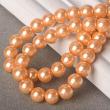 4mm/6mm/8mm Round Pearl Glass DIY Loose Spacer Beads Wholesale Lot-Orange-6mm
