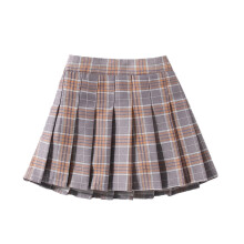 Dievčenská áčková sukňa, ležérna módna mriežkovaná potlač, skladaná školská sukňa, preppy štýl, každodenné nosenie, kvetinové