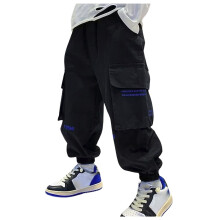 Boys Cargo Jogger Pants Elastic Waist Pocket Loose Fit Size