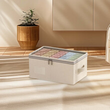 Clothing Storage Box Double Zipper Clear Window Thick Fabric