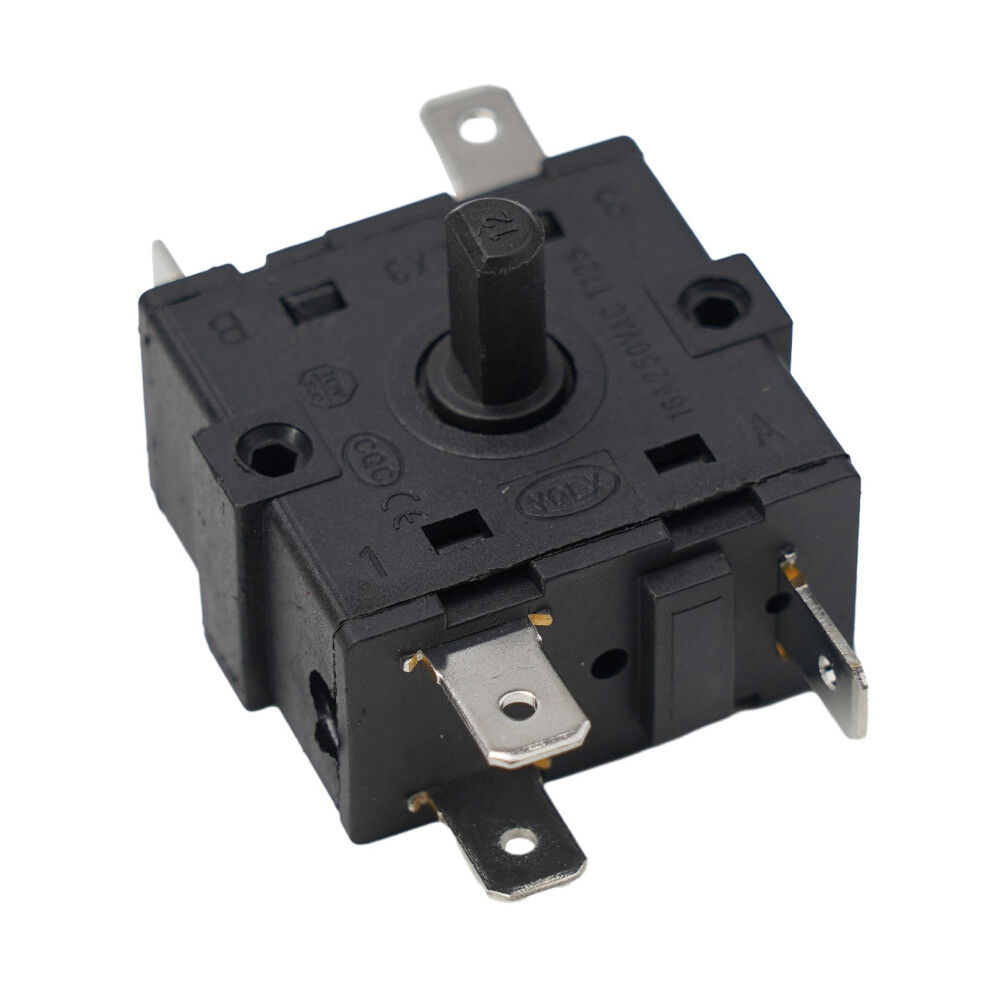 Electric Room Heater Switch Selector 3 Pin 5 Pin Ac250v 16A Rotary Control Compatible With Most Electric Heater Brands 9365509674079