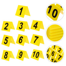 Acrylic Number Markers Black 1-10 Reusable Decoration Signs