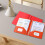 Plastic mapjes met klemsluiting, oranje letter 5