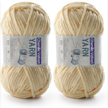 2 Pac Chenille Yarn for Crocheting - Fluffy Yarn for Crochet, Baby Yarn for Crocheting Soft Blankets - Weight Per Roll 50g/1.76oz, Length 60m/65yard