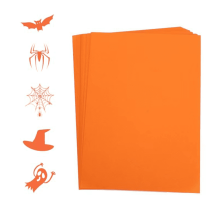50 ark 8,5"x11" 250 gsm orange karton til hobbyartikler, kort, invitationer, print – kompatibel med inkjet og laser
