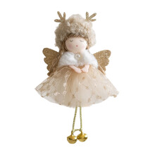 Lovely Deer Antler Angel Plush Hanging-Champagne golden