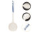 Pretyzoom 1Pc Ceramic Dessert Spoon Assorted Colors Ergonomic Retro Style for Kitchen 5