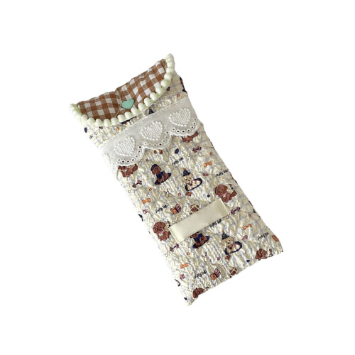 Eyeglass Organizer Pouch Soft Quilted Cotton Case For-N4