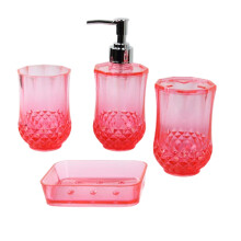 Bathroom Organizers 4PCS Set Hygienic Ventilation Channels-rosy
