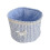 Lace Embellished Round Organizer Bin Lightweight-Blue stripes 1
