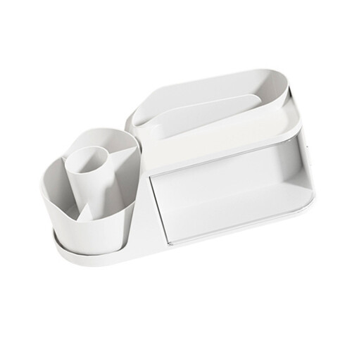 Pen Holders Case Office Desktop Cosmetic Stationeries-White