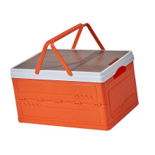 Durable Plastic Foldable Storage Bin PP-Orange and white
