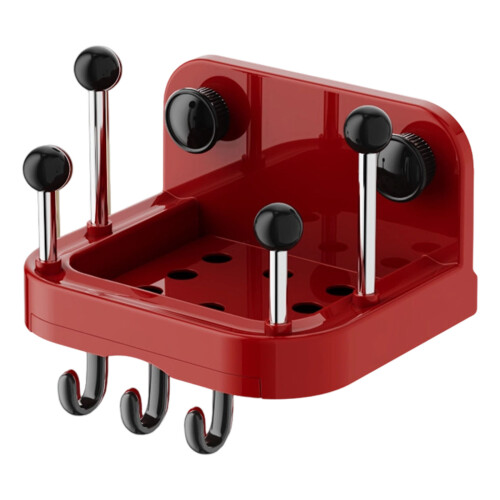 Rusts Resistant Stainless Steel Wall Shelf for Kitchen-Dark red