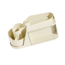 Stationeries Box Rotating Large Capacity Pencil-Creamy