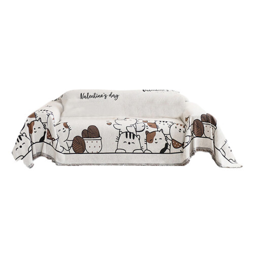 Multipurpose Chenilles Fabric Couch Protectors-Coffee color D