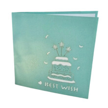 Sustainable Paper Birthday Card with 3D Sound-Recording lights
