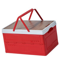 Quick Setups Foldable Plastic Storage Bin With-Red and white