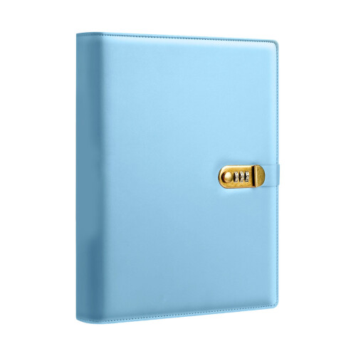 Family File Folders Metal Fastener Multi Compartment For-Blue