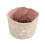 Lace Embellished Round Organizer Bin Lightweight-Blue stripes 4