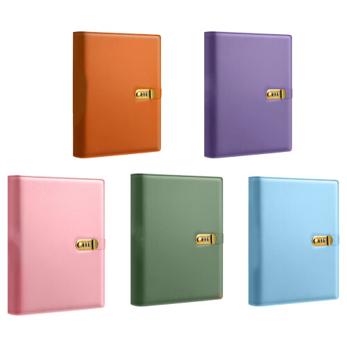 Multiple Layer Card Slot File Folders With Secure Metal-brown 1