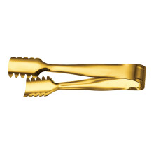 Ergonomic Ice Tongs Slip Proof Teeth Professional Grades-Gold