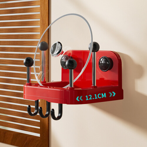 Rusts Resistant Stainless Steel Wall Shelf for Kitchen-Dark red 1