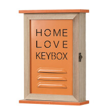 Modern Wall Mounted Key Holder Wooden Organizers-Iron Orange