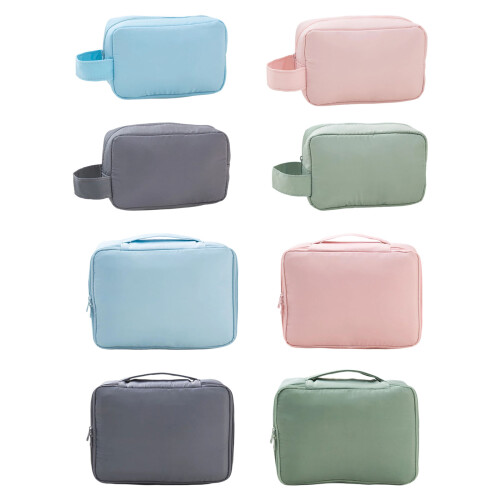 Compact Yet Roomy Cosmetic Storage Bag PU-large Blue 1